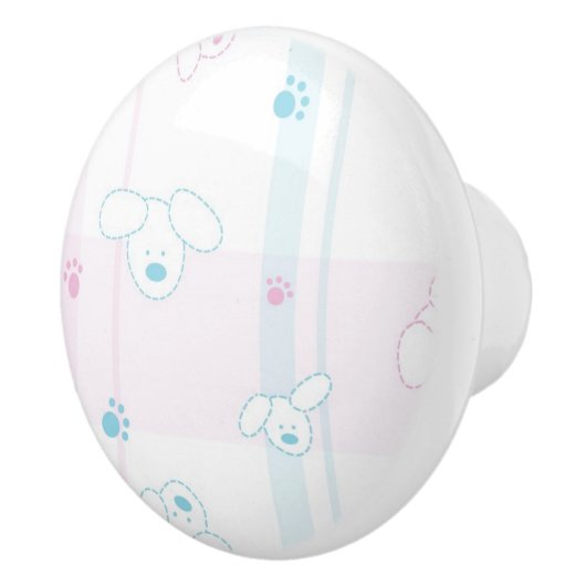 Cute patroon met honden keramische knop (Rechts)