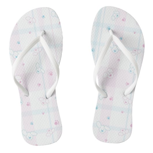 Cute patroon met honden teenslippers (Voetbed)
