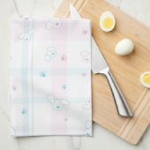 Cute patroon met honden theedoek (Quarter Fold)