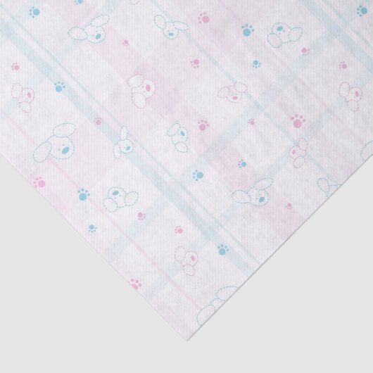 Cute patroon met honden tissuepapier (Detail)