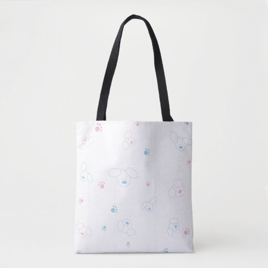 Cute patroon met honden tote bag (Voorkant)