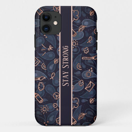 Cute patroonbenodigdheden iPhone Case (Achterkant)