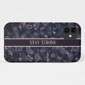 Cute patroonbenodigdheden iPhone Case (Achterkant (horizontaal))