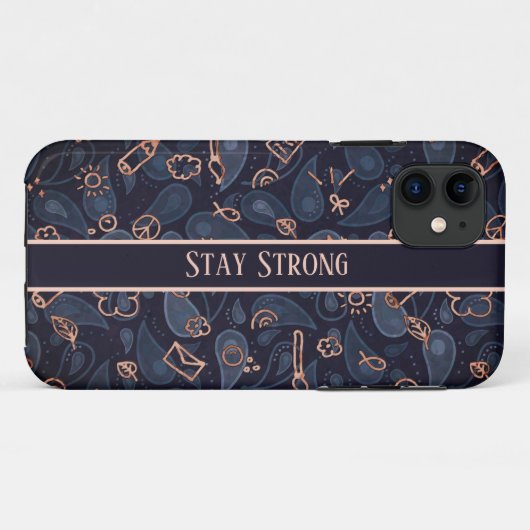 Cute patroonbenodigdheden iPhone Case (Achterkant (horizontaal))