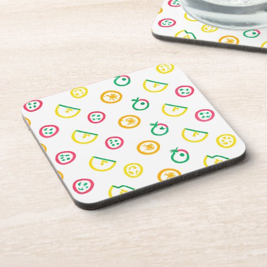 Cute Pattern Artwork. Bestel nu Bier Onderzetter (Linkerzijde)