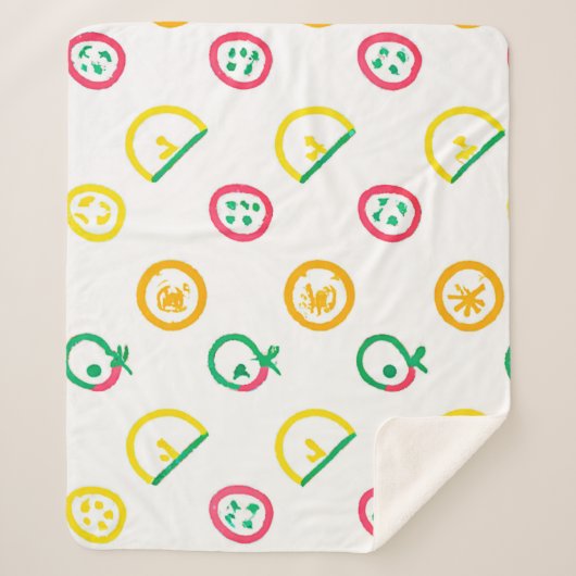 Cute Pattern Artwork. Bestel nu Sherpa Deken (Voorkant)