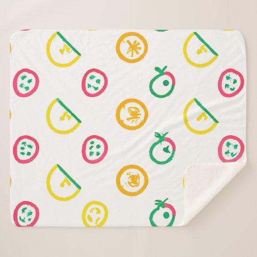 Cute Pattern Artwork. Bestel nu Sherpa Deken (Voorkant (horizontaal))