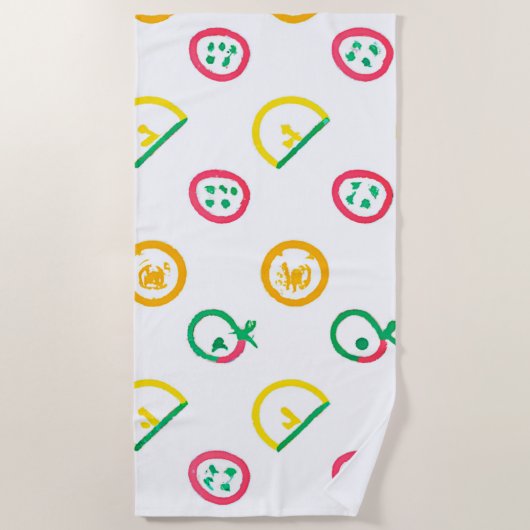 Cute Pattern Artwork. Bestel nu Strandlaken (Voorkant)