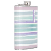 Cute Pattern Colorful Stripes Pink Blue Heupfles (Rechts)