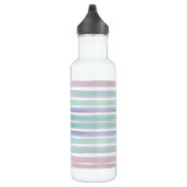 Cute Pattern Colorful Stripes Pink Blue Waterfles (Rechts)