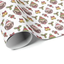 Cute Pattern Hondenras Pug Cadeaupapier