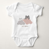 Cute Pattern Kitten Cloud Romper (Voorkant)