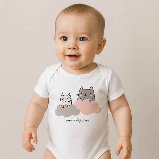 Cute Pattern Kitten Cloud Romper