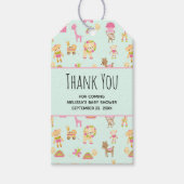 Cute Pattern met Happy Animals & Toys Baby shower Cadeaulabel (Voorkant)