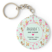 Cute Pattern met Happy Animals & Toys Baby shower