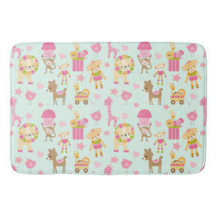 Cute Pattern met Happy Animals & Toys Badmat