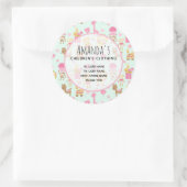 Cute Pattern met Happy Animals & Toys Business Ronde Sticker (Tas)