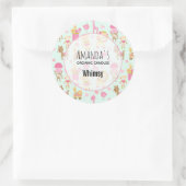 Cute Pattern met Happy Animals & Toys Candle Soap Ronde Sticker (Tas)