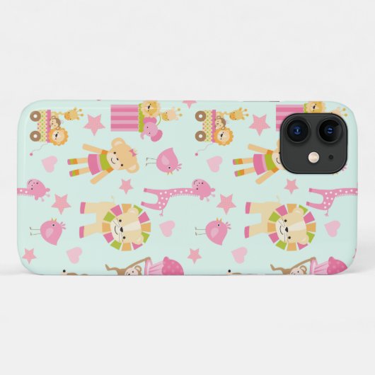 Cute Pattern met Happy Animals & Toys Case-Mate iPhone Case (Achterkant (horizontaal))