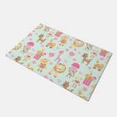 Cute Pattern met Happy Animals & Toys Deurmat (Schuin)