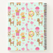 Cute Pattern met Happy Animals & Toys Guest Book Notitieboek (Achterkant)