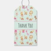 Cute Pattern met Happy Animals & Toys Hartelijk da Cadeaulabel (Voorkant)