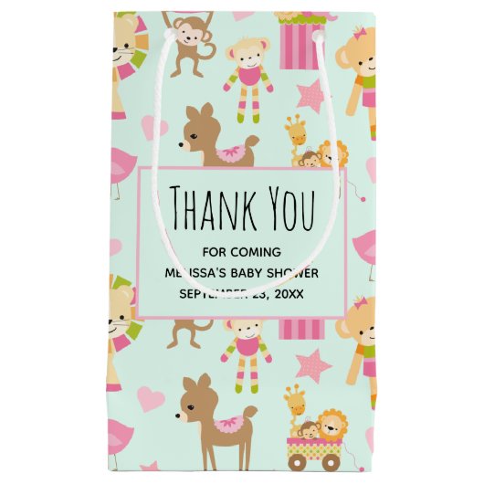 Cute Pattern met Happy Animals & Toys Hartelijk da Klein Cadeauzakje (Voorkant)