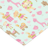 Cute Pattern met Happy Animals & Toys Korte Tafelloper (Hoek)