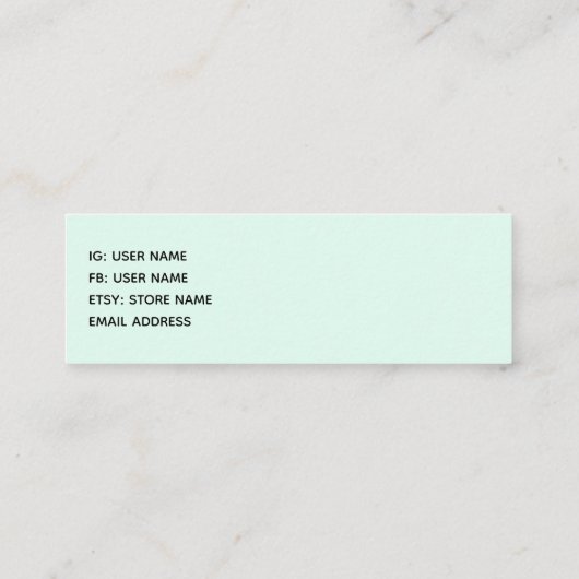 Cute Pattern met Happy Animals & Toys Mini Visitekaartje (Achterkant)