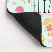 Cute Pattern met Happy Animals & Toys Muismat (Hoek)