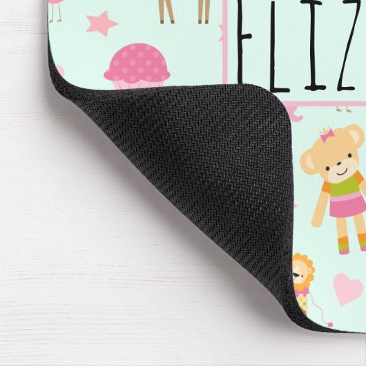 Cute Pattern met Happy Animals & Toys Muismat (Hoek)