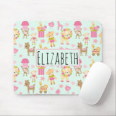 Cute Pattern met Happy Animals & Toys Muismat (Met muis)