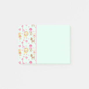 Cute Pattern met Happy Animals & Toys Post-it® Notes