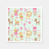 Cute Pattern met Happy Animals & Toys Servet (Voorkant)