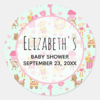 Cute Pattern met Happy Animals & Toys Shower