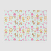 Cute Pattern met Happy Animals & Toys Tissuepapier (Voorkant)