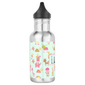 Cute Pattern met Happy Animals & Toys Waterfles (Links)