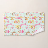 Cute Pattern met Whimsical Animals & Toys Bad Handdoek (Handdoek)