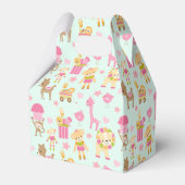 Cute Pattern met Whimsical Animals & Toys Bedankdoosjes (Achterkant)