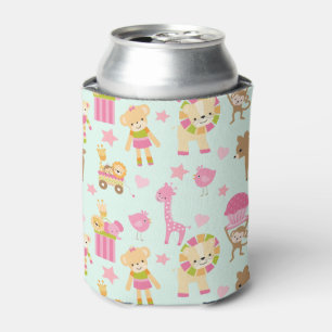 Cute Pattern met Whimsical Animals & Toys Blikjeskoeler