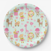 Cute Pattern met Whimsical Animals & Toys Papieren Bordje (Voorkant)