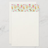 Cute Pattern met Whimsical Animals & Toys Station Briefpapier (Voorkant / Achterkant)
