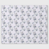 Cute Pattern - Nordic Fox met Floral Markings Cadeaupapier (Vlak)