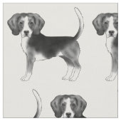 Cute Pattern of a beagle Dog in Black and White Stof (Close Up)
