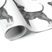 Cute Pattern of a boxer Dog in Black and White Cadeaupapier (Rol Hoek)