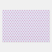 Cute Pattern roze Color Flowers Heart Waterverf Inpakpapier Vel (Voorkant 3)