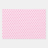 Cute Pattern roze Color Flowers Heart Waterverf Inpakpapier Vel (Voorkant)