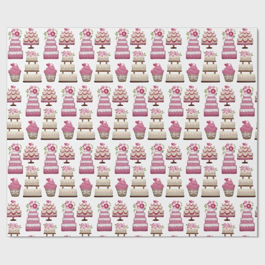 Cute Pattern voor gelaagde weddenschappen Cadeaupapier (Vlak)