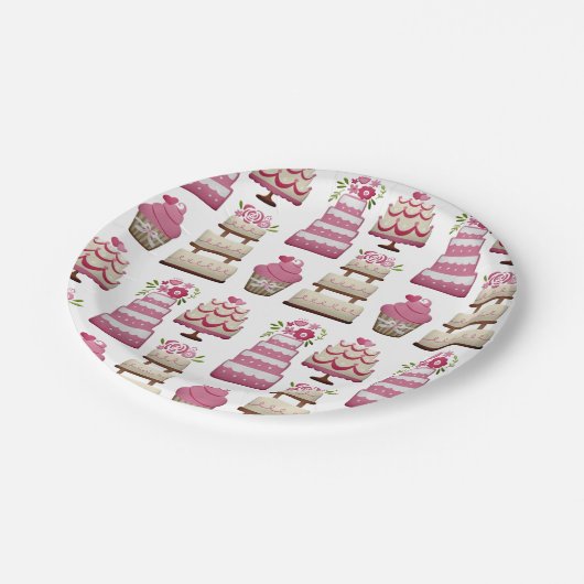 Cute Pattern voor gelaagde weddenschappen Papieren Bordje (Gekanteld)