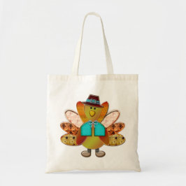 Cute Patterned Designer Pilgrim Turkije Tote Bag